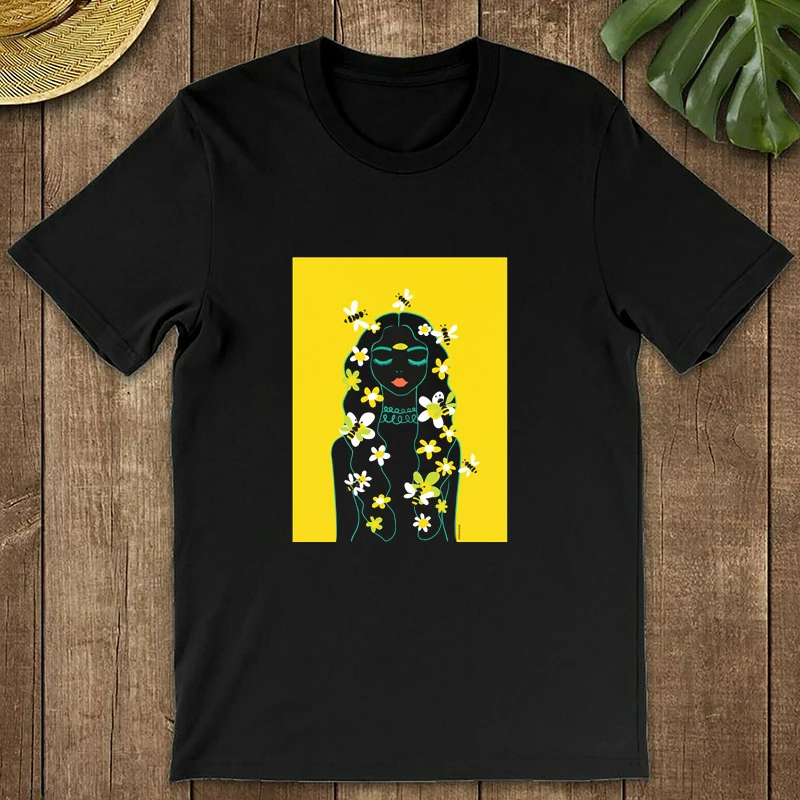 Сохраните пчелы уличная одежда в стиле Харадзюку Летние топы футболка для женщин