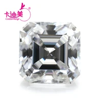 cadermay 10x10mm large size asscher cut moissanite diamonds 5 5ct white d vvs1 fancy moissanite loose gemstones free shipping