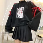 Женская одежда для косплея аниме с принтом лисы, футболка с перекрестной лентой в стиле 