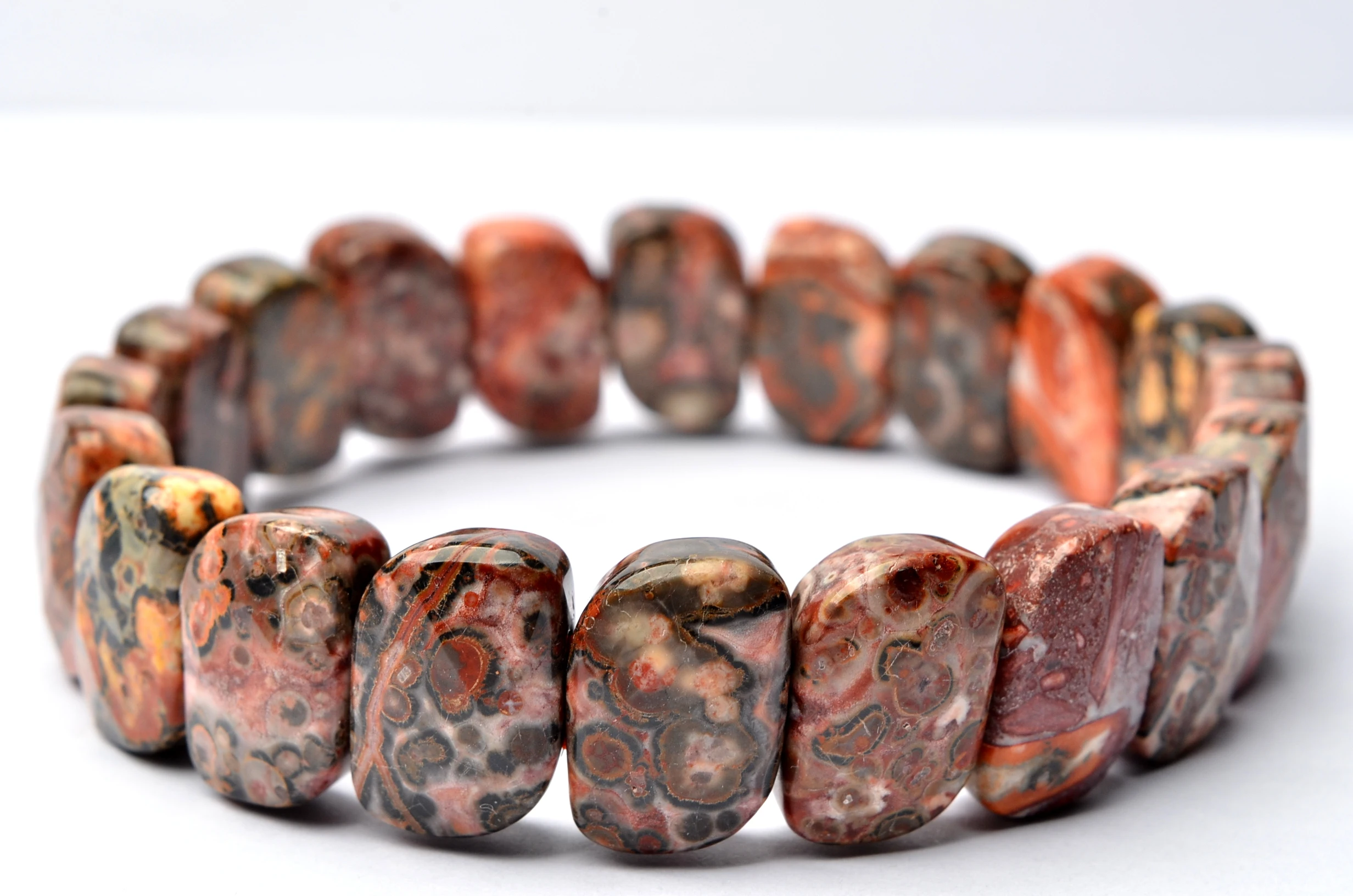 

Браслет из натурального леопардового шкура, яшма S-образной формы, Геометрический Длинный браслет из бисера, эластичный браслет