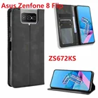 Чехол-книжка из искусственной кожи с магнитной застежкой для Asus Zenfone 8 ZS590KS ZS672KS, 2021