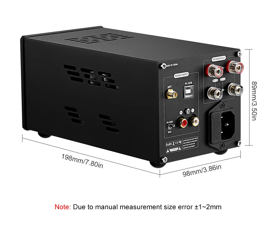 AIYIMA A08 TPA3255 Bluetooth 5.0 315Wx2 Stereo Amplifier Digital High Class D Power Amplifier PCM5102A USB APTX DAC Decoding