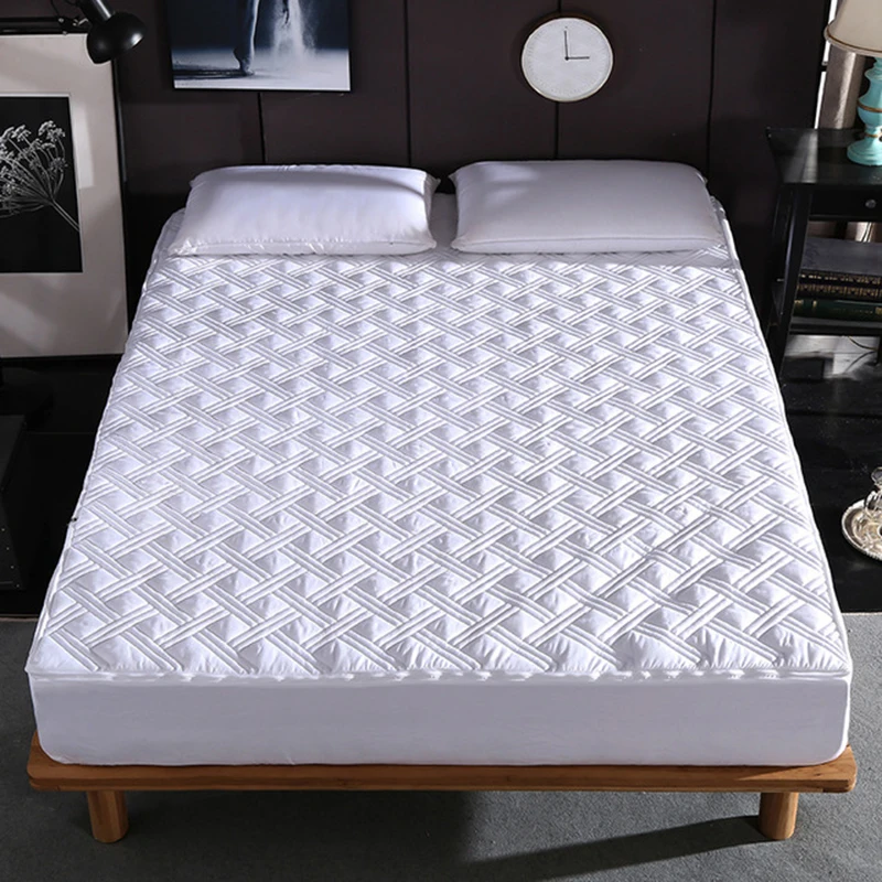 

Adorehouse Breathable Gray Embossed Mattress Covers Protector Bed Cover No Zipper 180*200 Size Topper Full Bedding Mattresses