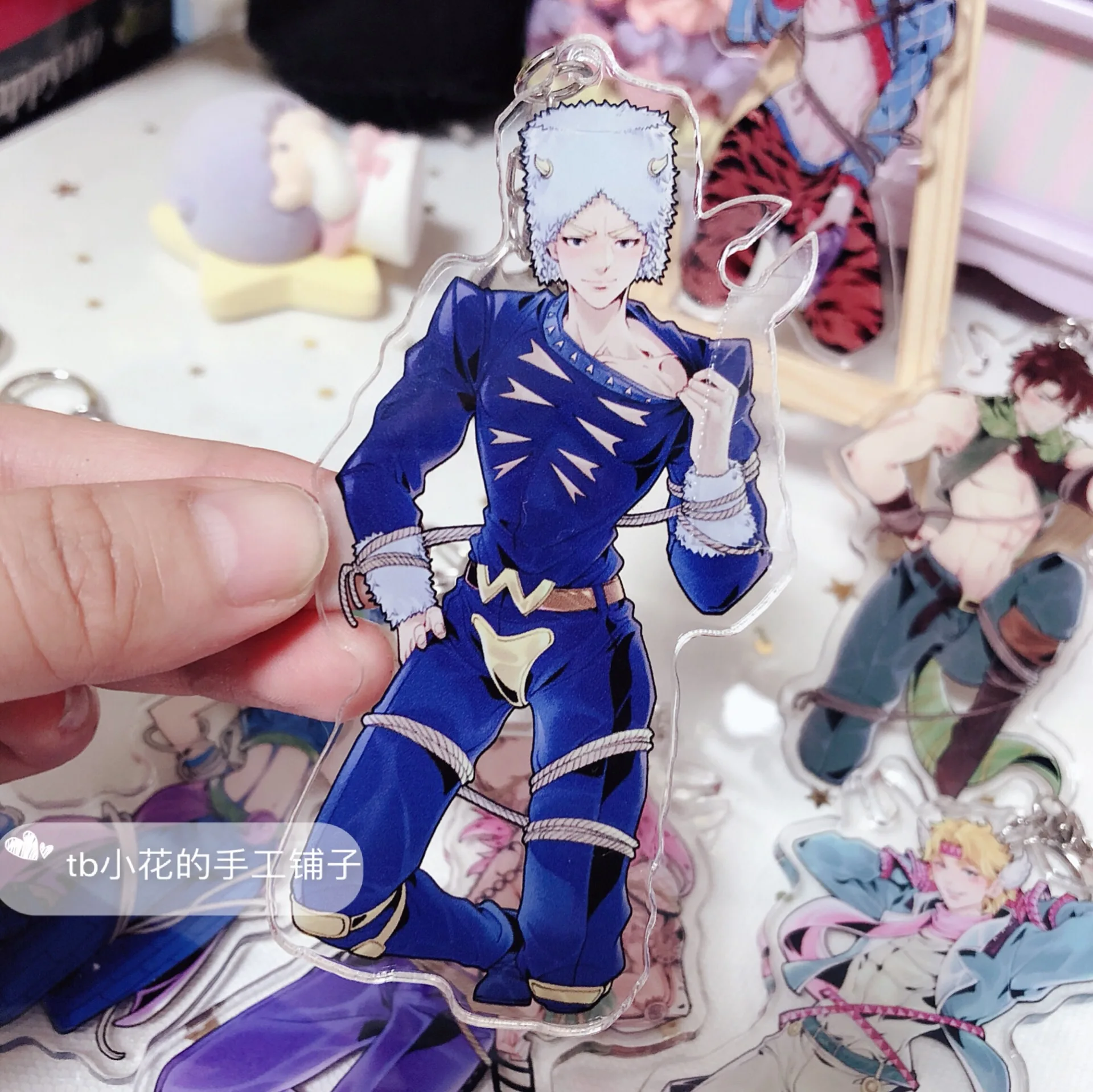 15 JOJO невероятное приключение Золотой ветер Narancia Ghirga Giorno Giovanna Сьерра-Леоне фигурка Косплей акриловый брелок Подвеска для ключей - Цвет: 15