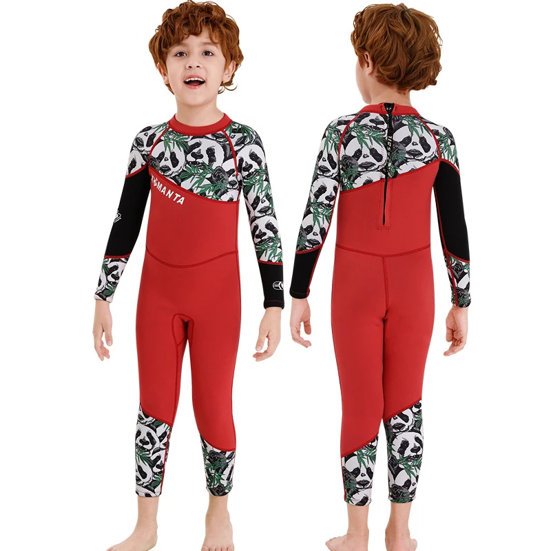 Детский Гидрокостюм из неопрена эластичный детский купальный костюм для