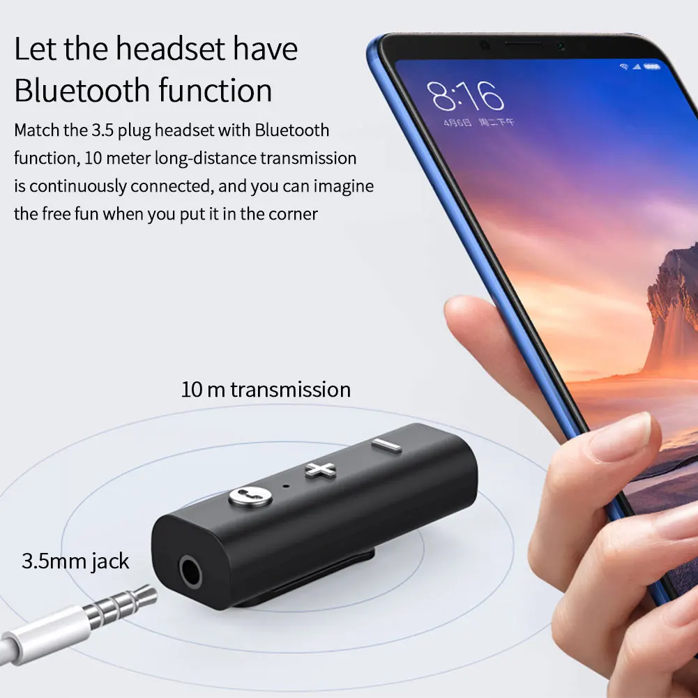 

BT001 Mini Fashion Navigation Portable Car Speaker Audio Receiver Bluetooth 5.0 3.5mm Music Playing AUX Interface Plug And Play