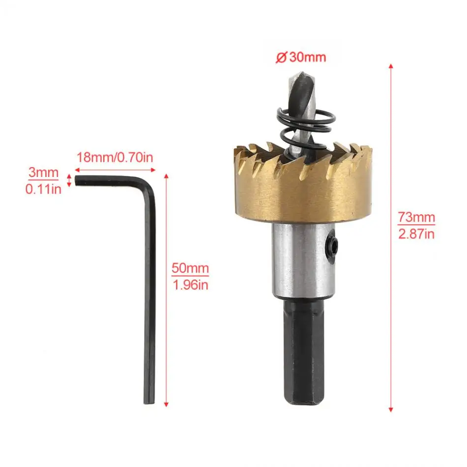 Кольцевые пилы HSS сверло инструмент для сверления отверстий с 30 мм установки