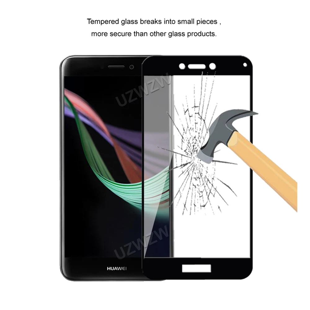 For Huawei P9 Lite 2017 (5.2 inch) Full Coverage Tempered Glass Phone Screen Protector Protective Guard Film 2.5D 9H Hardness | Мобильные