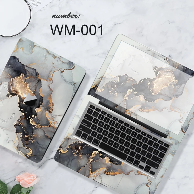 Черная мраморная наклейка для ноутбука macbook Air 11A1465 A1370 / A2179 Pro Retina 13 A1502 A1425 A1278 |