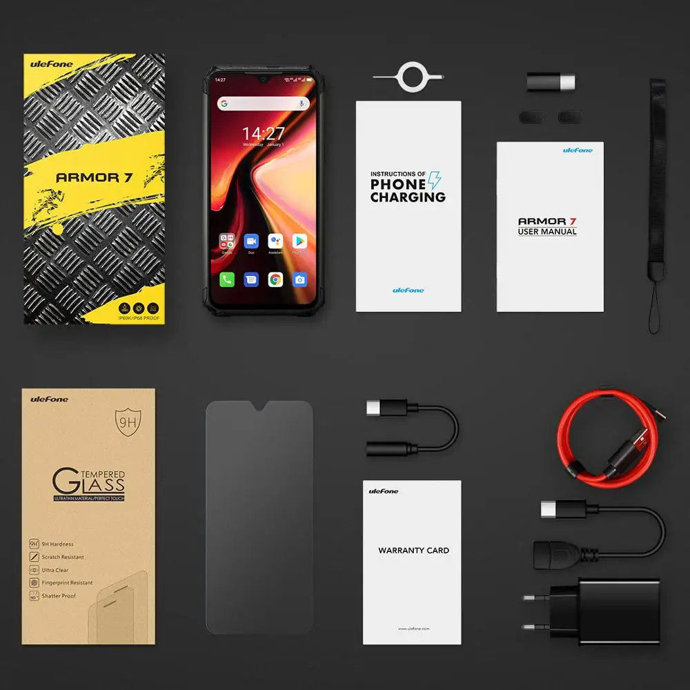Смартфон Ulefone Armor 7 защищенный мобильный телефон дюйма на базе Android 10 Helio P90 8 ГБ + 128 2