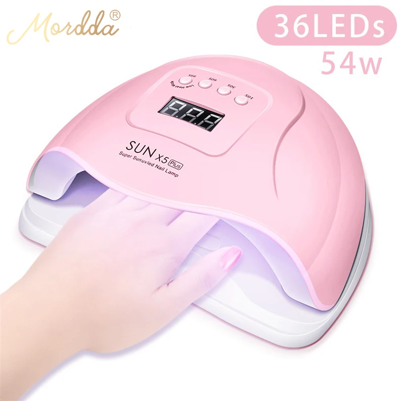 Мордда 54 Вт Сушилка для ногтей Sun X5 Plus лампа сушки гель лака маникюрной с таймером