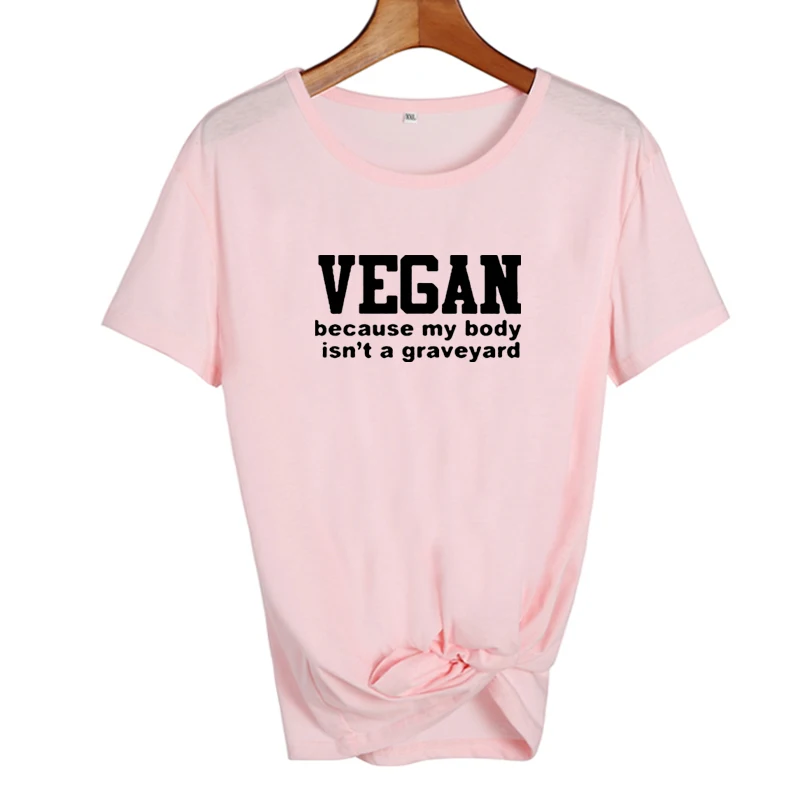 Vegan, потому что My Body is't A Graveyard, футболка, забавные веган, Harajuku, говорящие животные, любовник, хипстерский слоган, принт, хлопковая футболка