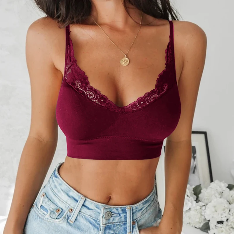 

Women Sports Bar Fashion Sexy Solid Color Cross Side Buckle Sports Bralette Underwear Bra Wireless Lace Bra Casual Seamless Bras