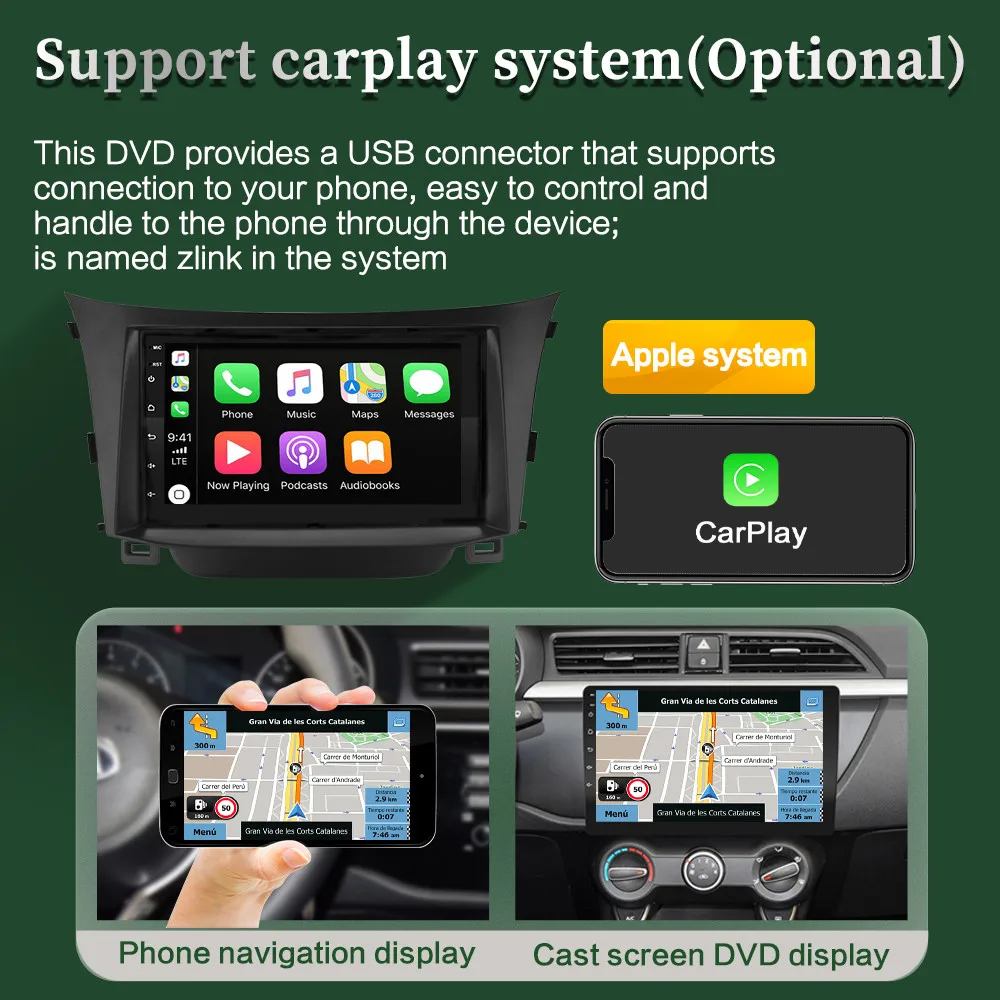 Автомагнитола 2DIN мультимедийный проигрыватель Android 10 для Hyundai I30 Elantra GT 2011 2012 2013 2014
