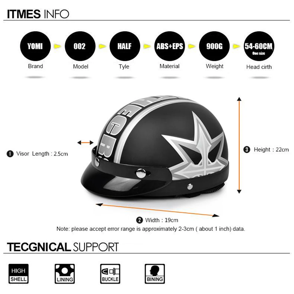 Мотоциклетный шлем на пол лица для мужчин и женщин винтажный езды