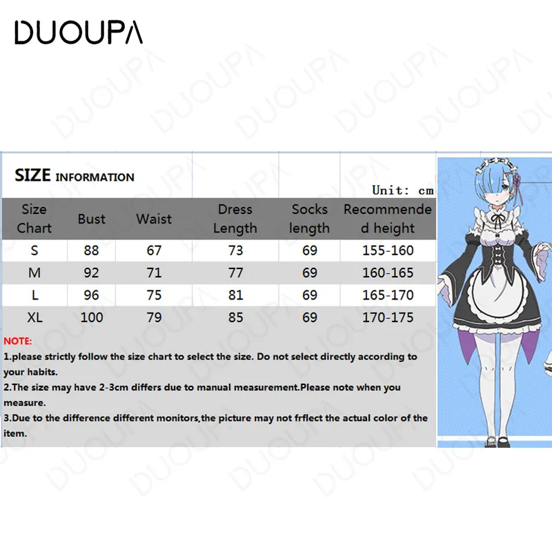 ОЗУ/Рем Косплей Re:zero Kara Hajimeru Isekai Seikatsu Re Life In a Different World Kawaii Sister костюм горничной