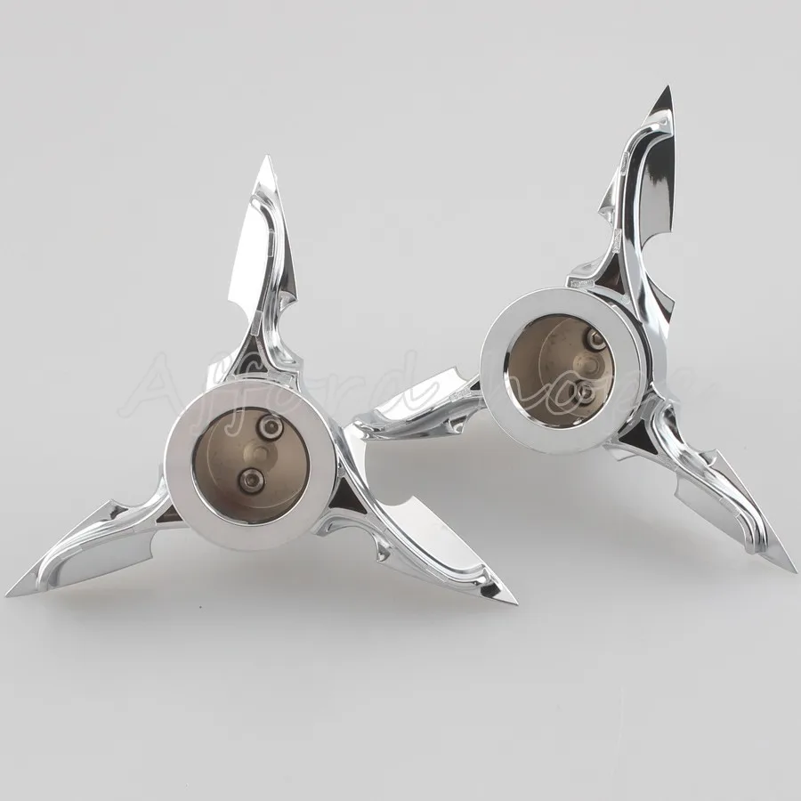 1 пара хромированные передние лезвия из АБС пластика вращающаяся ось колпачок