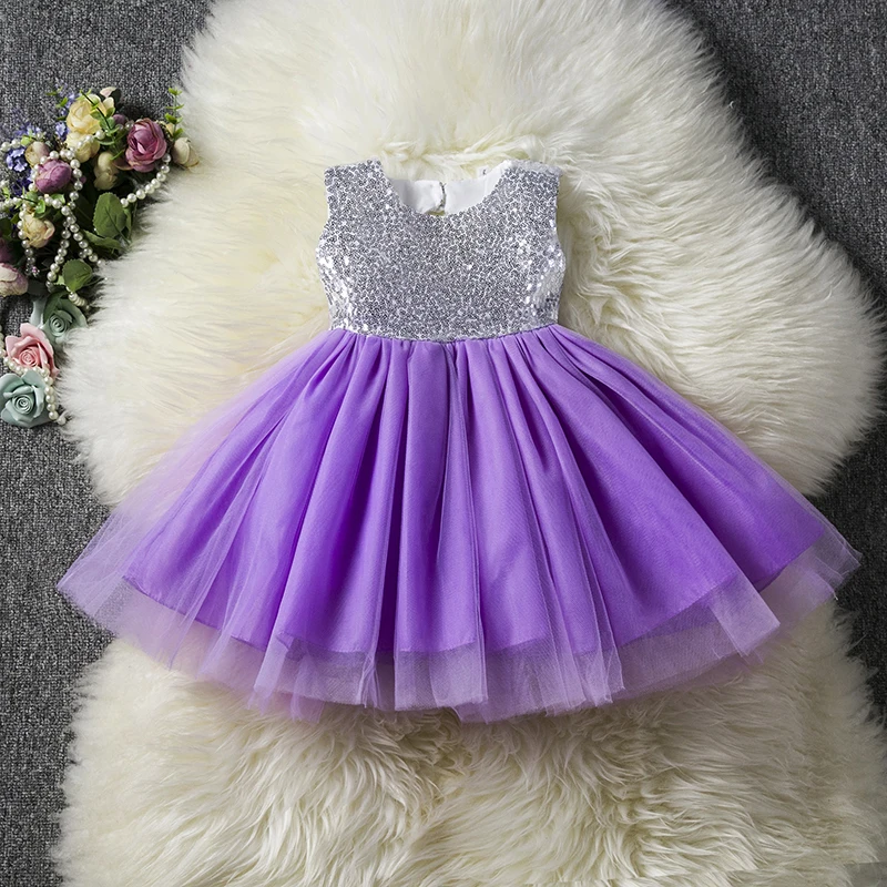 Нарядное платье без рукавов с блестками для маленьких девочек; Детский костюм принцессы с юбкой-пачкой для дня рождения детская одежда для девочек от 1 до 6 лет