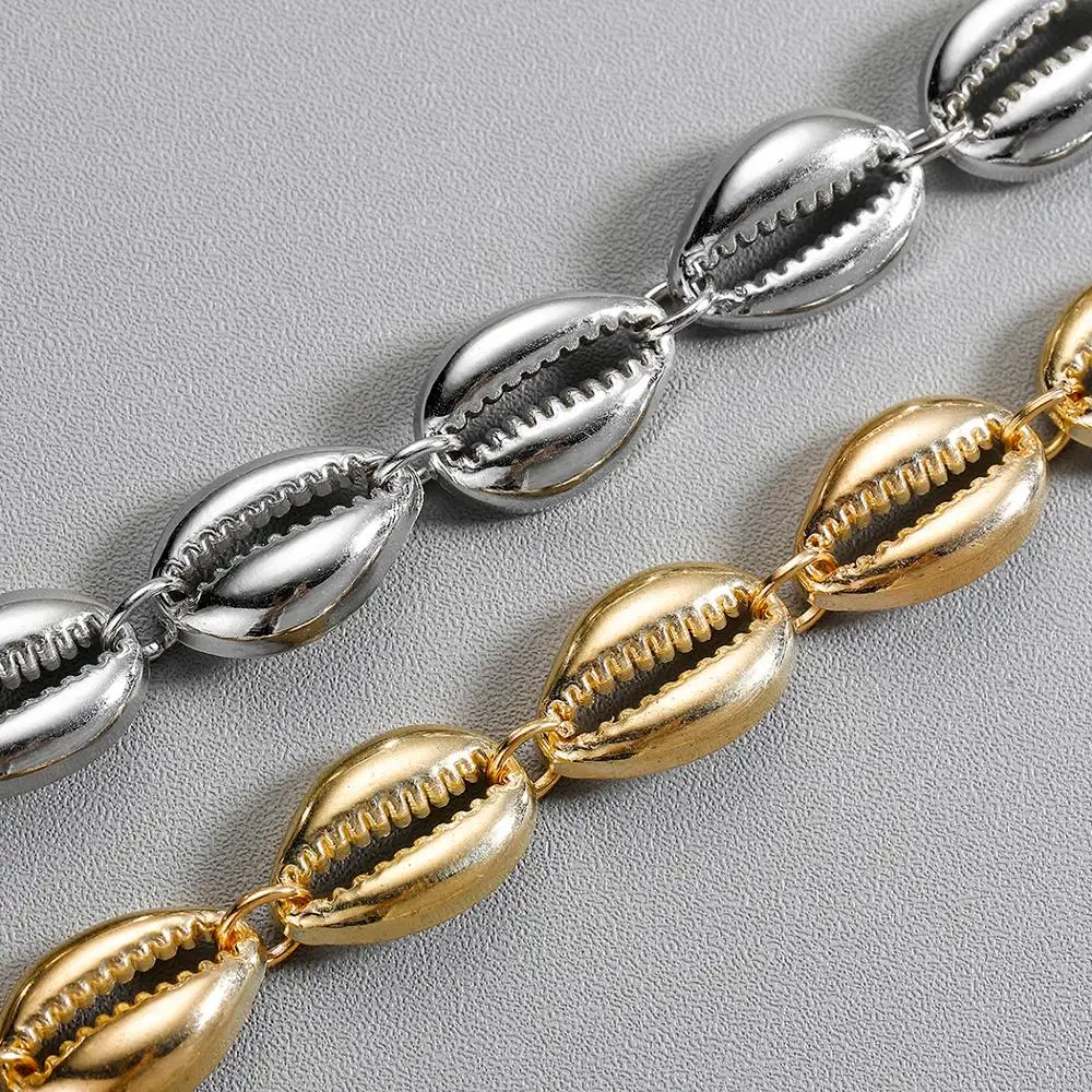 Женский браслет из ракушек Todorova золотистый богемный модный пляжный натуральных