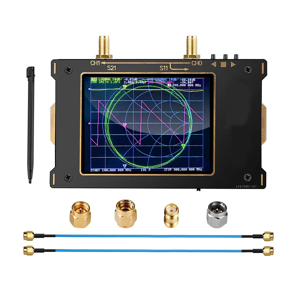 

Vector Network Analyzer Antenna Measuring NanoVNA HF VHF UHF 3.2 inch Touchscreen Tester with Case Antenna Analyzer