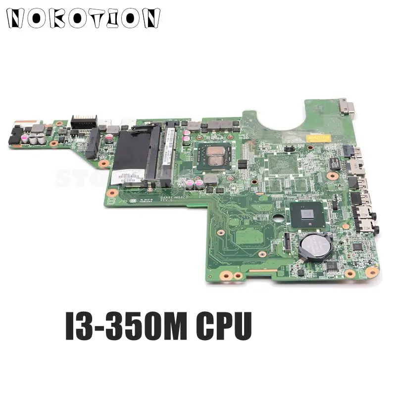 NOKOTION для hp Compaq G62 CQ62 материнская плата для ноутбука I3-350M ЦП DDR3 634648-001 DAAX1JMB8C0 основная плата