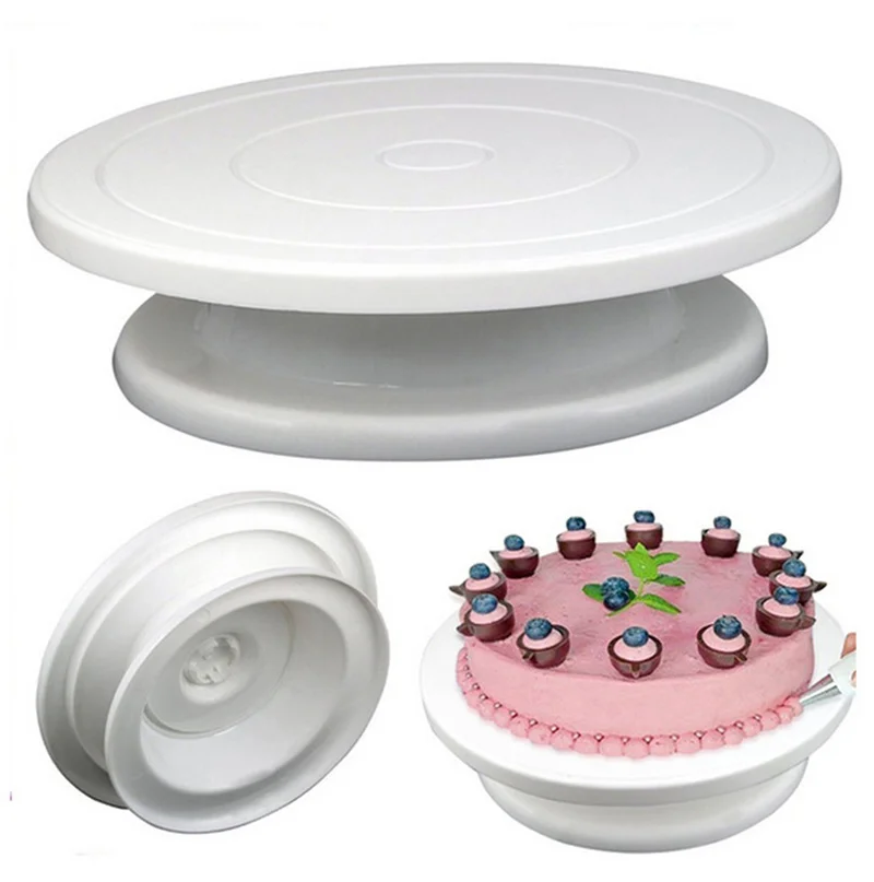 

Cake Turntable Baking Silicone Mold Rotary Table DIY Cake Plate Rotating Round Cake Decorating Tools Cake Stand Pastry Supplies