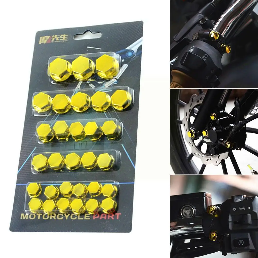 

30Pcs/Set Motorcycle Modification Accessories Head Kawasaki Parts Styling Screw Honda Cover r30 Nuts Cover Decorative For Y A3W1