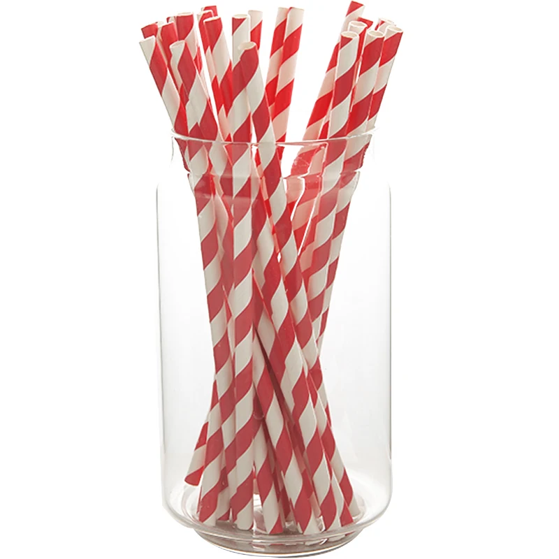 25 шт красочные одноразовые бумажные соломы холодного напитка молока INS толстый