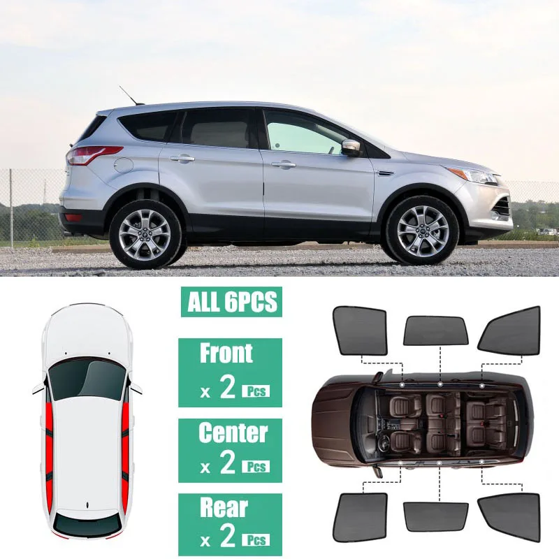 

Side Windows Magnetic Sun Shade UV Protection Ray Blocking Mesh Visor Fit For Ford Escape Kuga 2013-2018