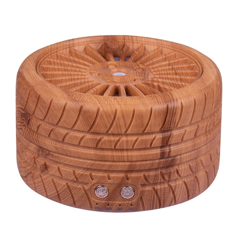 

300ml Tire Ultrasonic Aroma Essential Oil Diffuser Air Humidifier with Colorful Night Light for Car Home Office