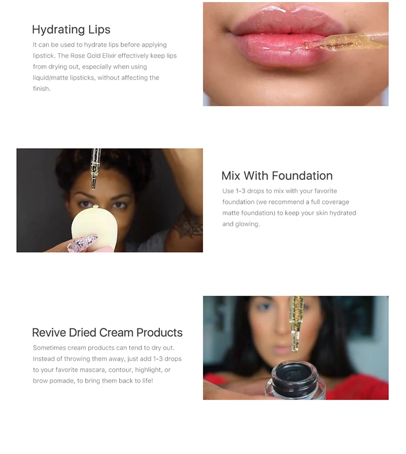 24k Rose Gold Elixir Skin Make Up Oil Face Essential Before Primer Foundation Moisturizing | Красота и здоровье