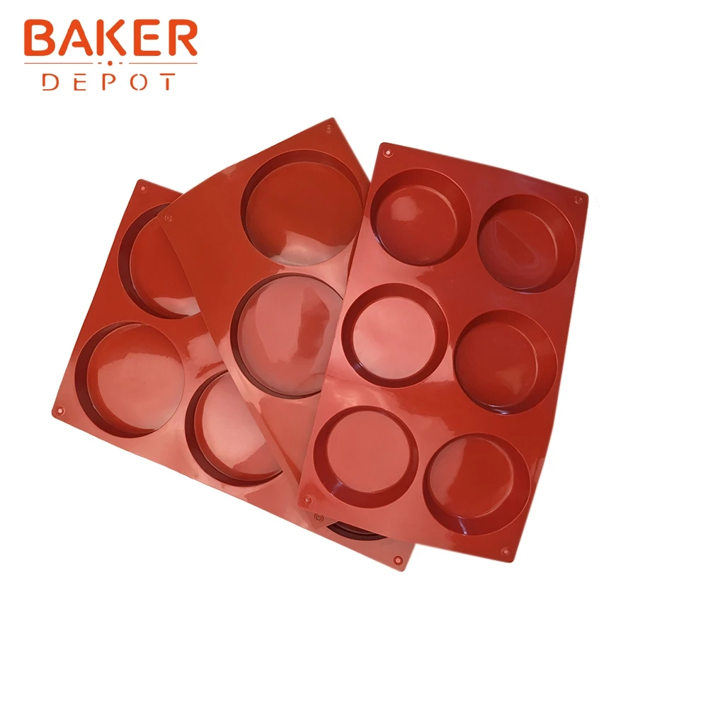BAKER DEPOT 10 шт. силиконовая форма для кондитерских изделий оптовая продажа круглая