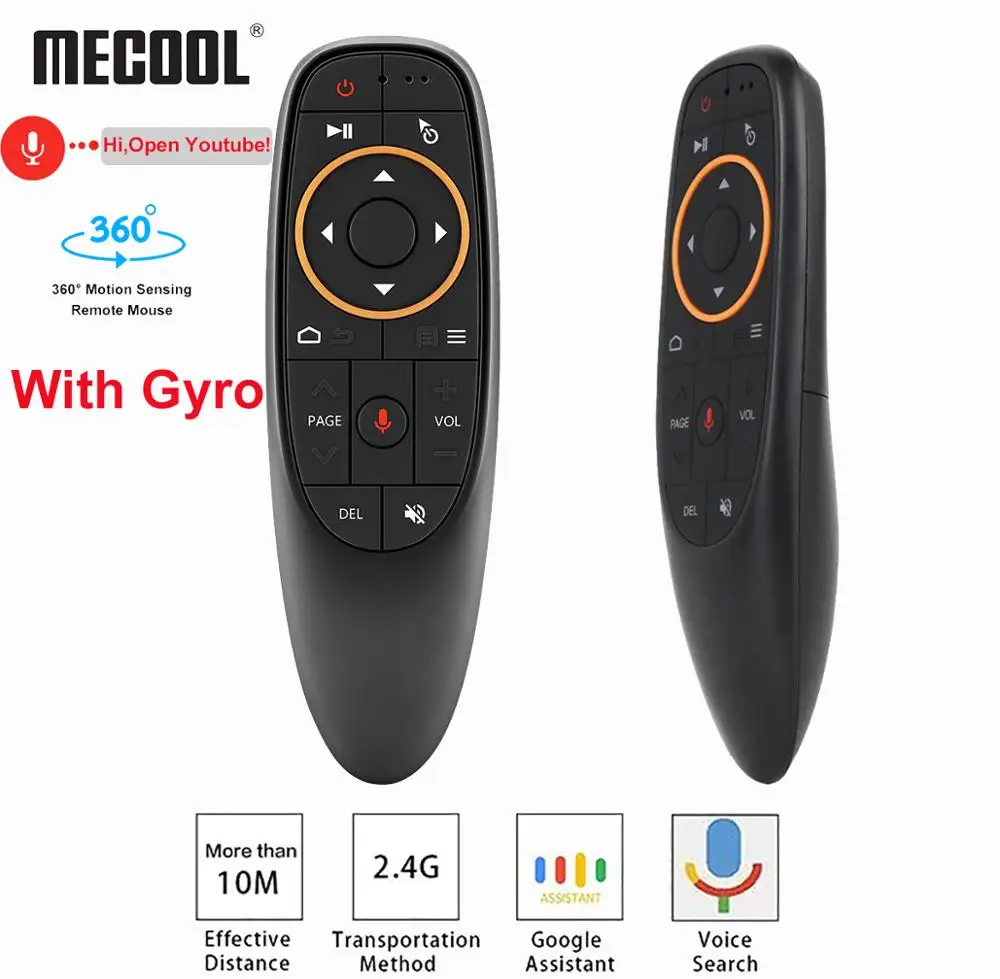 

G10 Voice Air Mouse 2.4GHz Wireless Google Microphone Remote Control IR Learning 6-axis Gyroscope for Android TV Box PC Box