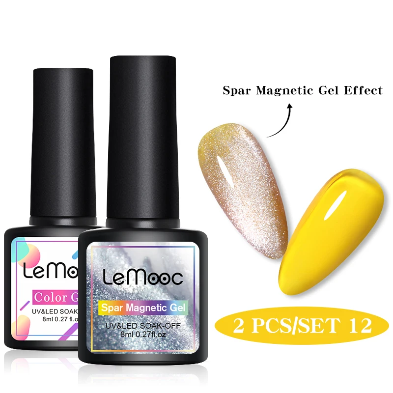 Lemooc Радужный Желейный гель цветное стекло опал конфеты Прозрачный Гель лак