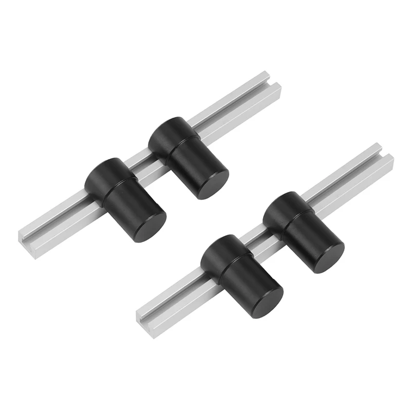 

HLZS-2PCS Planing Stop Board 19Mm Dog Hole Bench Fixing Clamp Aluminum Alloy Baffle Plate Woodworking Tools