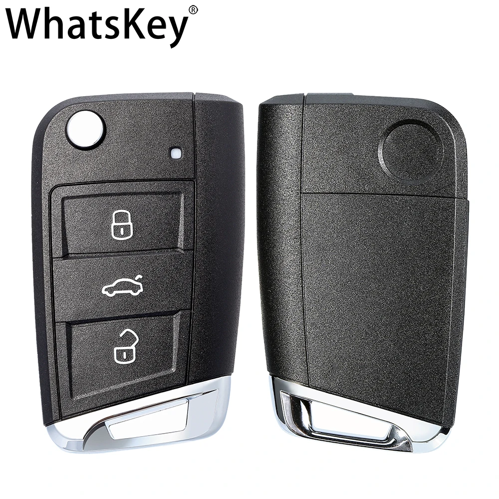 Откидной Чехол для автомобильного ключа с 3 кнопками WhatsKey чехол Volkswagen Skoda Octavia A7 VW