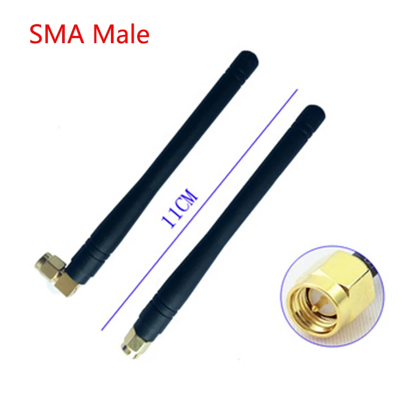 WiFi антенна 3 5 дБи SMA штекер прямоугольный разъем 850/900/1800/1900/2100 МГц длинный модем UMTS