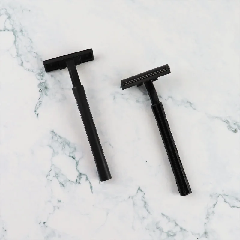 

Off-the-shelf hotel disposable razor double carbon steel blade bath razor can be customized