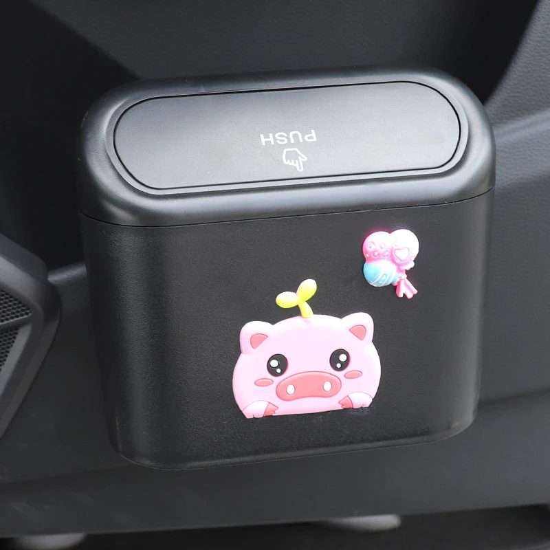 Милая Мини-мусорная корзина для автомобиля мусорная внутренняя органайзер