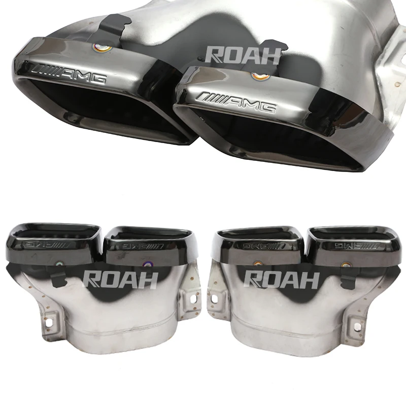 

A @ M-G C63 C43 стильные наконечники выхлопной трубы для Mercedes Benz C Class W205 C205 Sedan Coupe 2015-2021 C180 C200