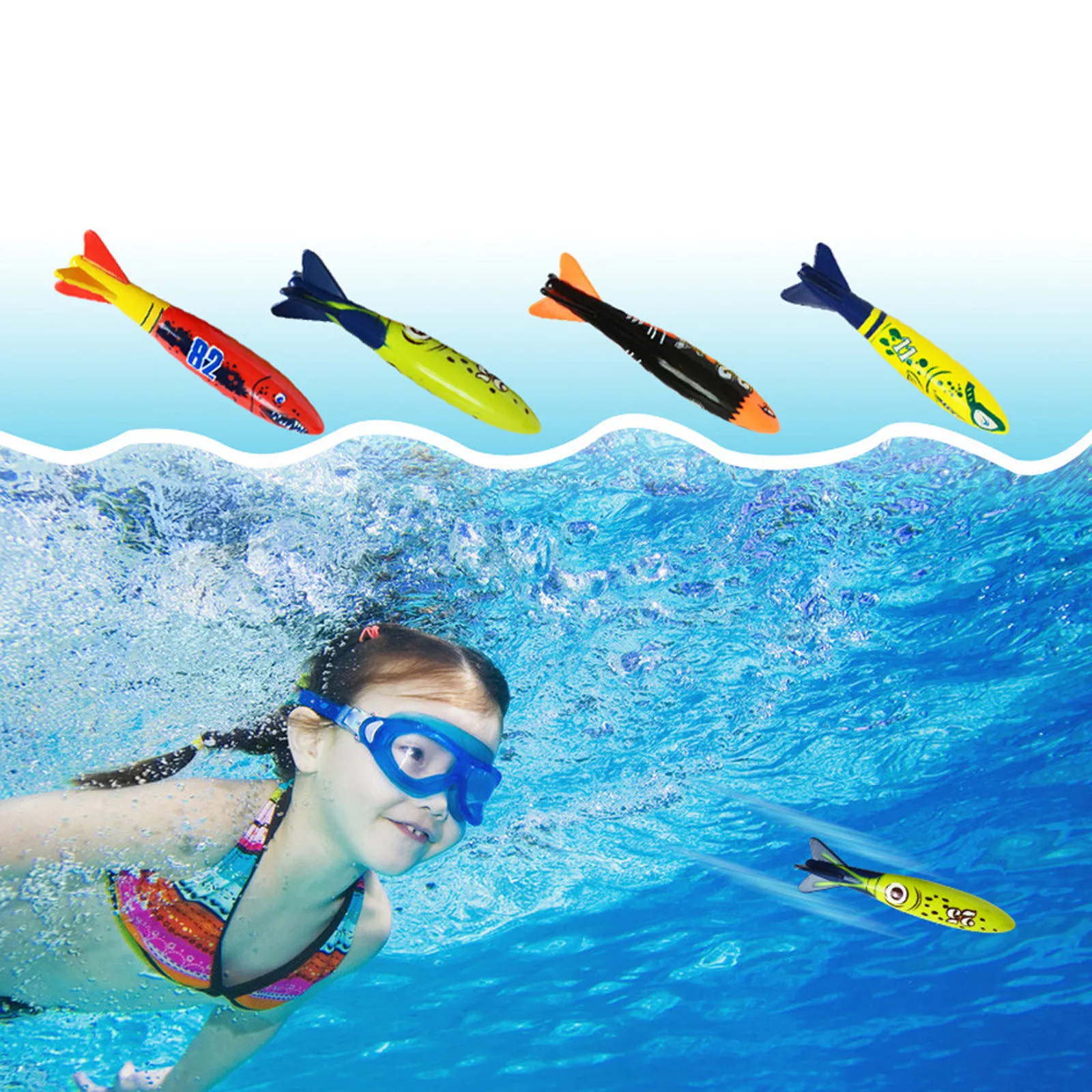 

New Colorful Novelty Diving Underwater Swimming Pool Toys Swimming/diving Training Under Water Fun Sport Parent-child Gift