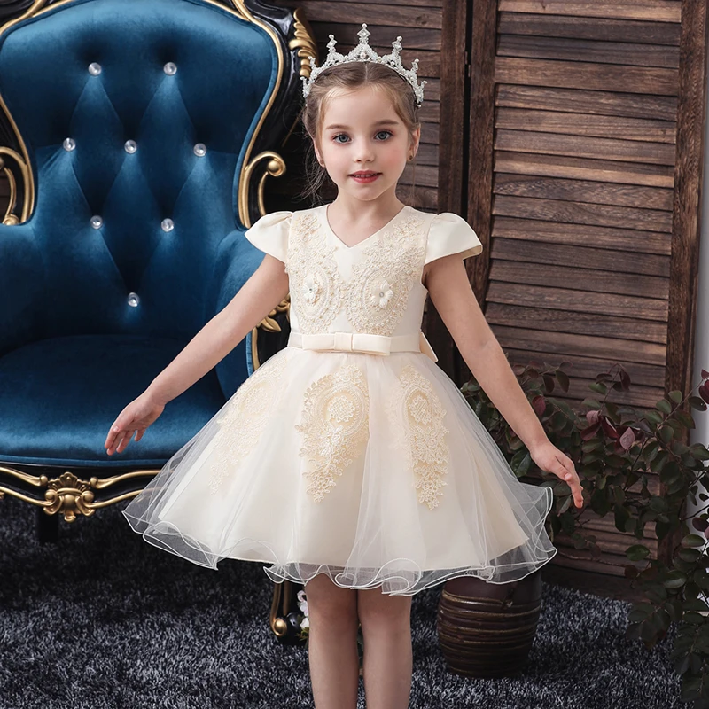 Детское официальное платье для девочек одежда с цветочным рисунком торжества