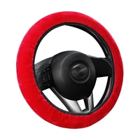 new universal no loop elastic belt warm thick plush car steering wheel protective case gearshift handbrake cover interior parts