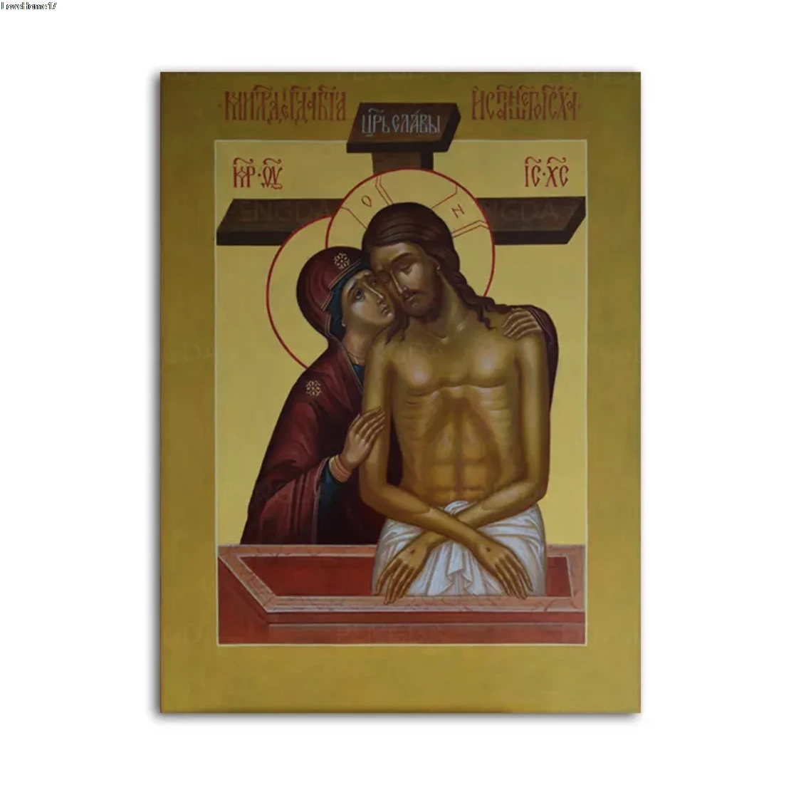 

Medieval Religious Figure Art Poster Frameless Canvas Oil Painting Classical Retro Style Decoration Home Decoration Photo