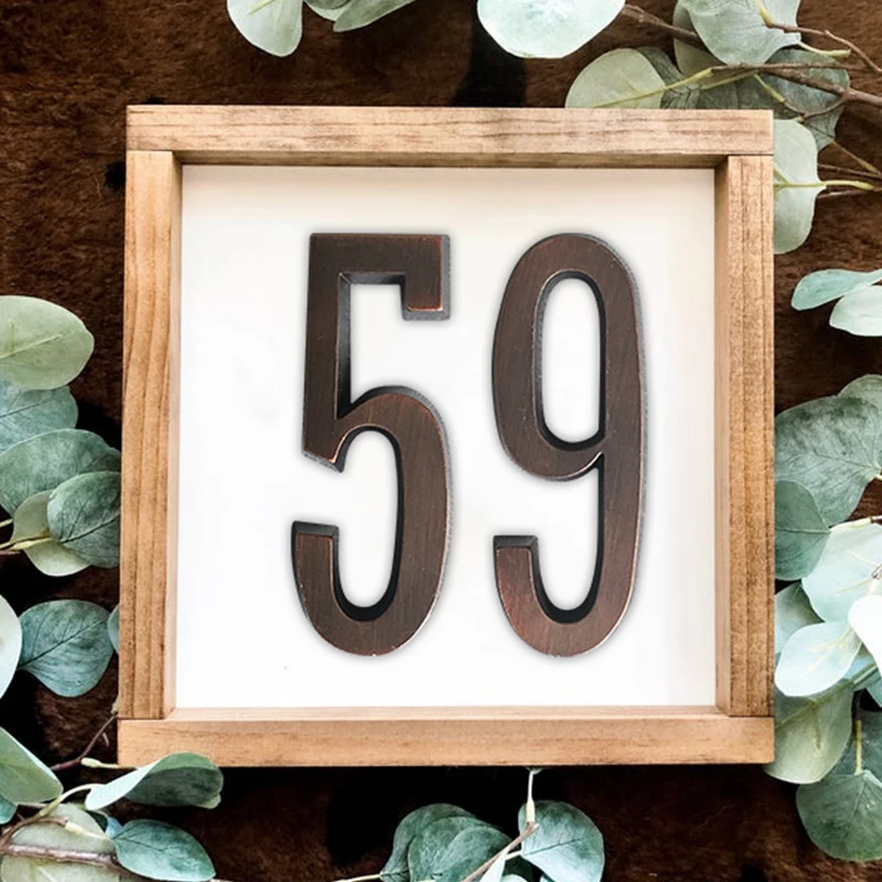 Состаренный Бронзовый 4 &quot101 мм наклейка с номером дома клейкий дверной номер для