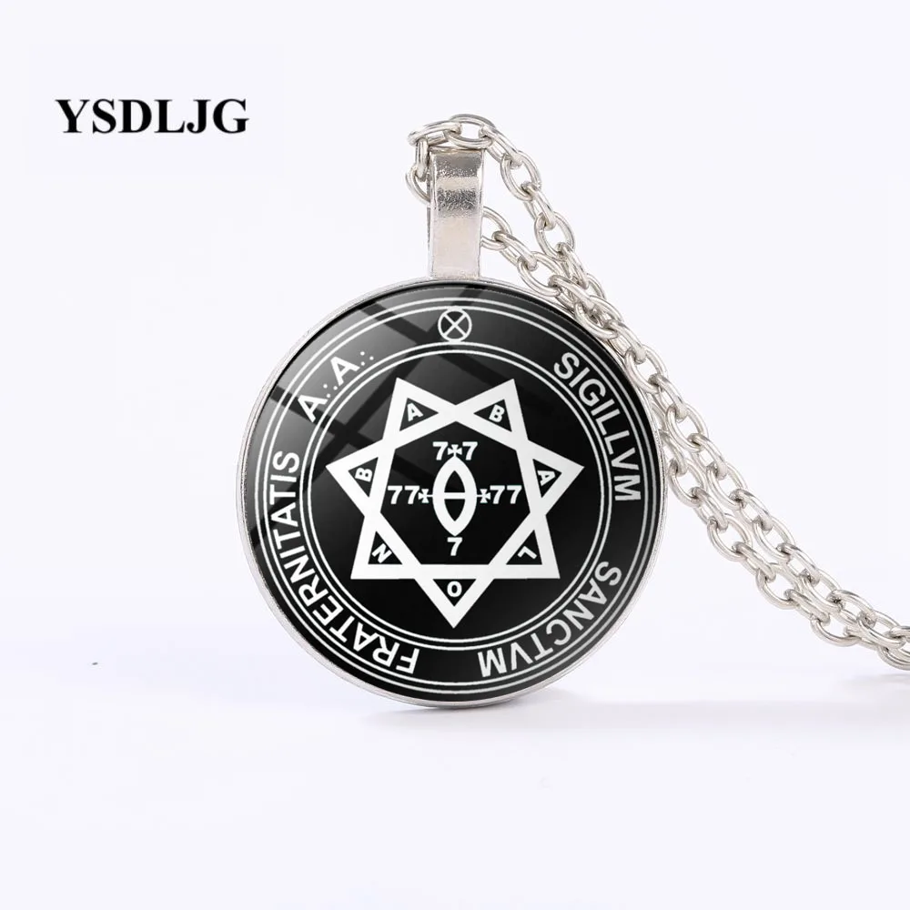 YSDLJG Esoteric ожерелье Argentum Astrum Seal Thelema оккультная Aleister Crowley цепочка из нержавеющей