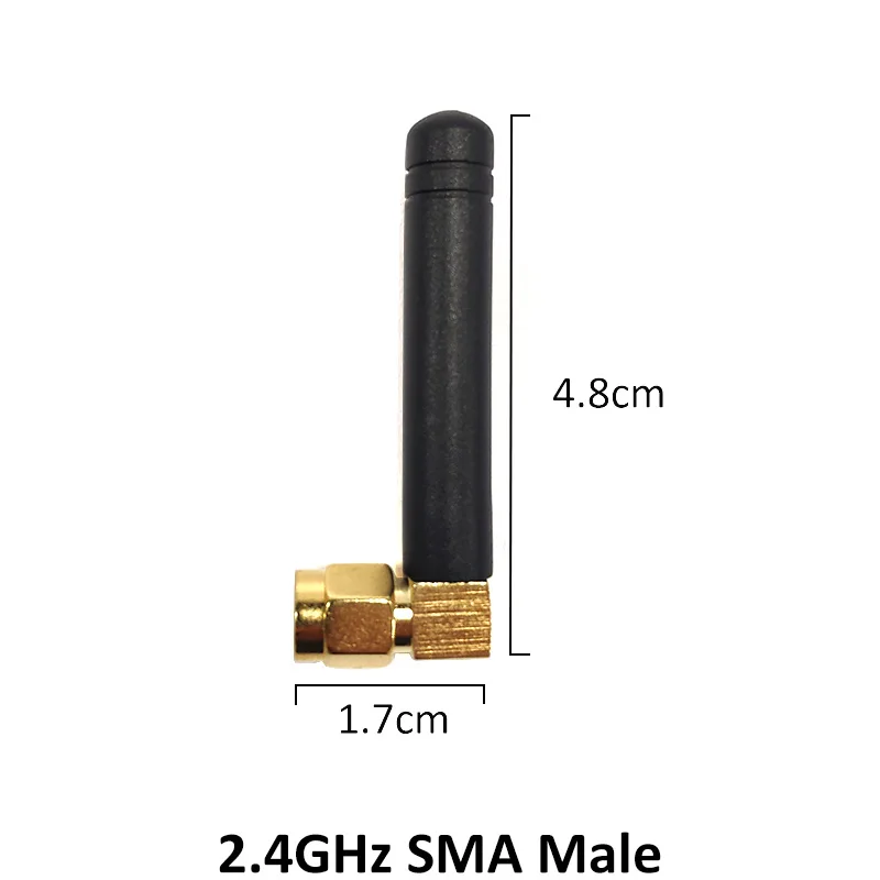 Grandwisdom 10pcs 2.4G antenna 2-3dbi sma male wlan wifi 2.4ghz antene pbx iot module router signal receiver antena high gain