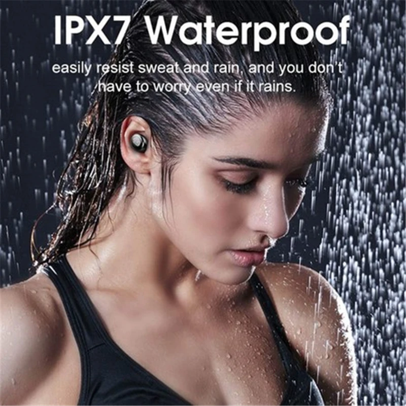 Наушники-вкладыши TWS с 2400 мА/ч IPX7 2019 Беспроводной Bluetooth 5 0 сопротивление разрыву CVC