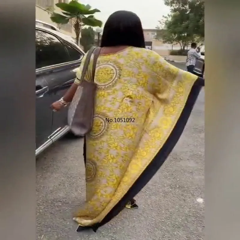 Весенне осеннее платье в африканском стиле для женщин большие размеры длинный