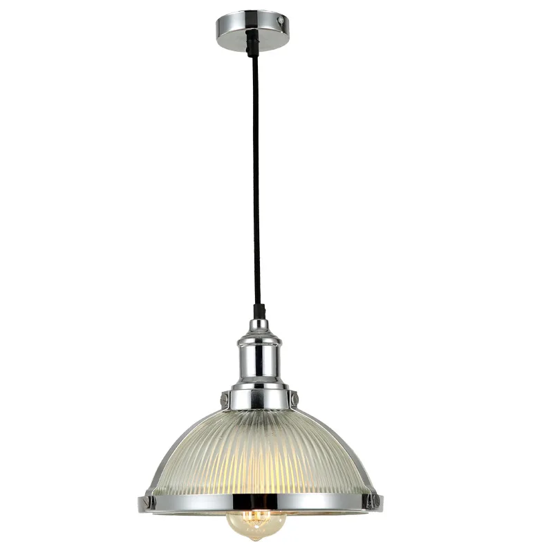 

American style warehouse personality lamp lighting industrial wind living room restaurant bar glass single head chandelier
